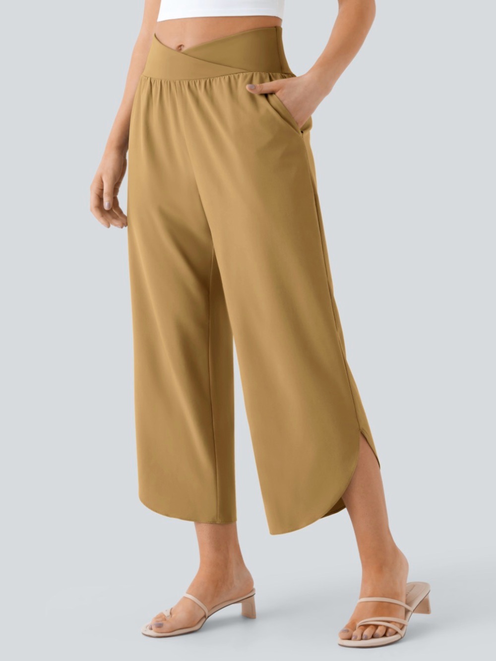 Halara Breezeful™ High Waisted Crossover Quick Dry Resort Pants with Pockets
